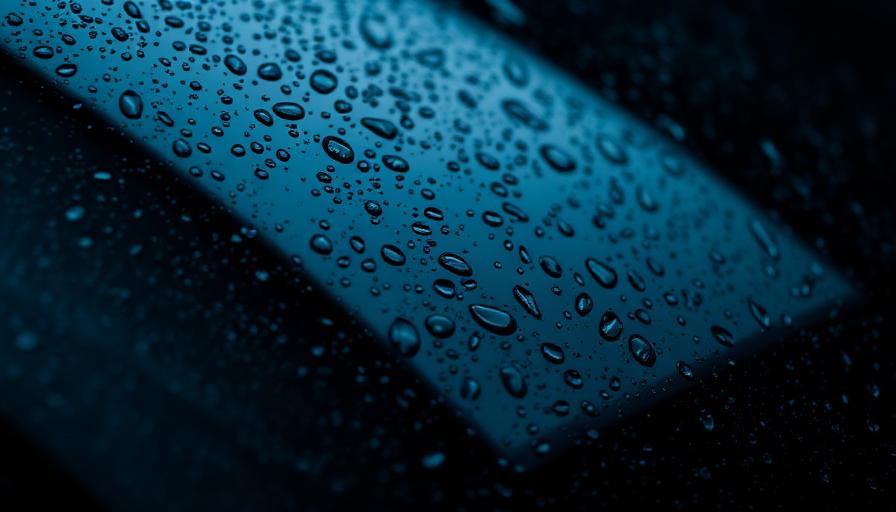Water beading on ceramic tinted window